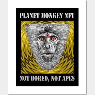 Planet Monkey Not Bored Apes Posters and Art